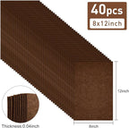40 Pcs Brown Soft Felt Fabric Sheet 8" x 12" Assorted Color Felt Fabric Sheets - Image 2