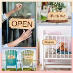 15 Pieces Unfinished Hanging Wood Sign Rectangle Blank Hanging Decorative Wood - Image 6