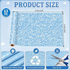 Blue Composition Bulletin Board Roll Non-Woven Fabric Poster 16in X 12ft | Back - Image 2