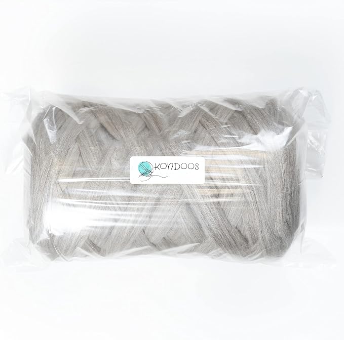 Chunky arm Yarn 8 lb XXL Natural Color un-Dyed Wool roving arm Knit Projects - Image 3