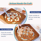 Wooden Coasters Craft Kits – Filigree Enamels Painting DIY Coasters Art - Image 5