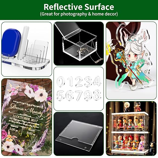 Lesnlok 1 Pieces 12 x 16 Acrylic Sheet 1/4 inch Thick 6mm Clear Plexiglass Sheet - Image 6