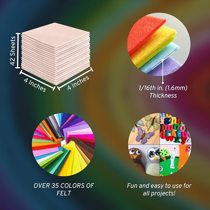 FabricLA Acrylic Felt Sheets for Crafts - Image 3