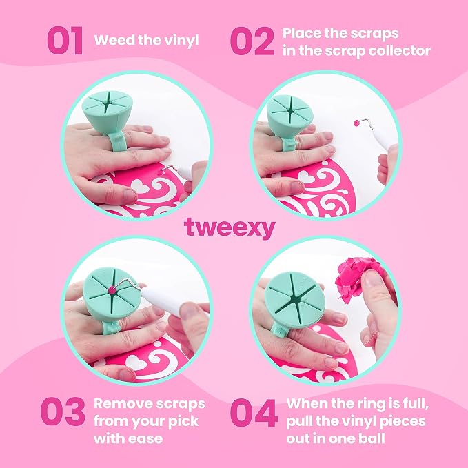 tweexy Craft Vinyl Weeding Scrap Collector Ring | Weeding Tools - Image 6