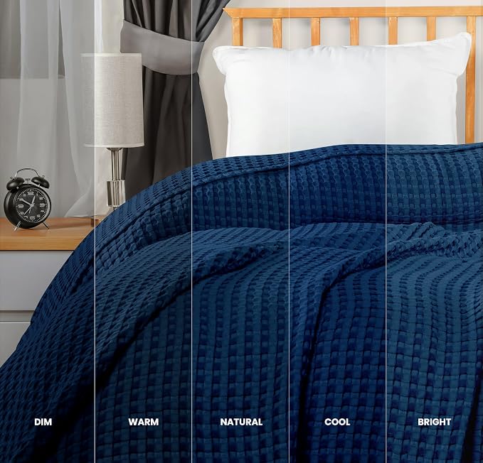 Utopia Bedding 100% Cotton Waffle Weave Blanket Twin Size - Image 5