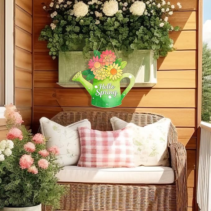 Large Size 12" Wooden Spring Crafts Ornaments to Paint, Flower Wooden DIY Blank - Image 5