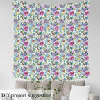 Castle Fairy Spring Flowers Fabric, 10 Yards, Polyester/100%, Floral Pattern - Image 4