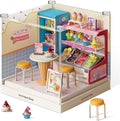 Ice Cream Shop Miniature House Kit, Plastic DIY Dollhouse by BeepZipp