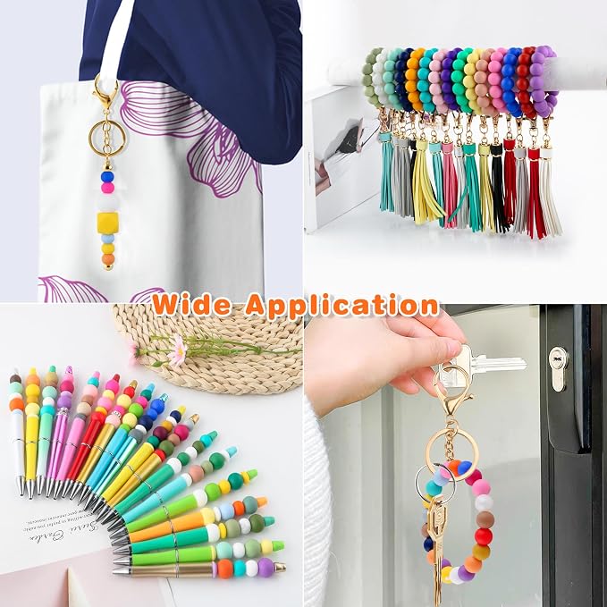 300Pcs Silicone Beads 9mm Mix Color, Bulk Silicone Beads 9mm - Image 6