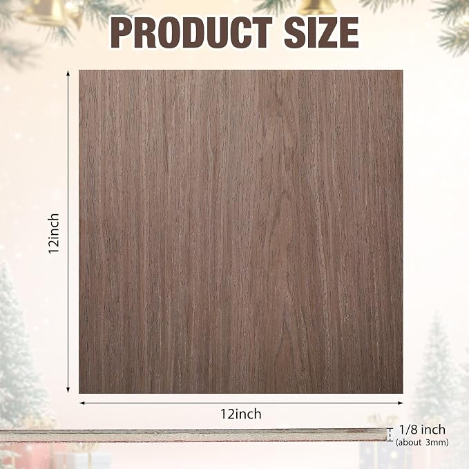 24 Pcs Walnut Color Wood Sheets Plywood Board - Image 3