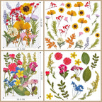 Dried Flowers | 72pcs Natural Pressed Flowers and Leaves - Image 2