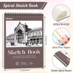 4 Pack Sketch Book 8.5×11 inch, Spiral Bound Sketch Pad 50 Sheets, Acid-Free - Image 3