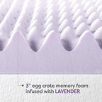 Best Price Mattress 3 Inch Egg Crate Memory Foam Mattress Topper - Image 4