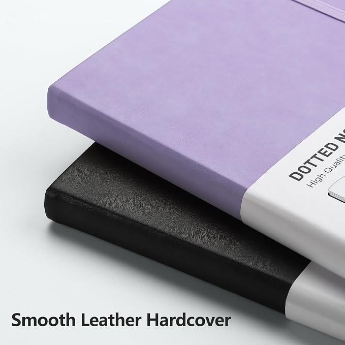 RETTACY Dotted Journal Notebook, 192 Pages, A5 Medium Size | Leather Hardcover - Image 4