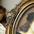 Cuspin 5x7 Picture Frame Gold Oval Frames, Vintage Bronze Hand-Crafted Resin - Image 4