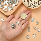 DanLingJewelry 100Pcs 10 Styles Baking Charms Cupcake Bakery Coffee Egg Beater - Image 3