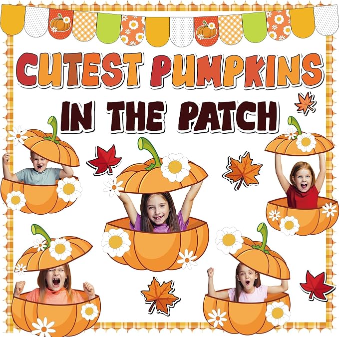 Thanksgiving Pumpkin Bulletin Board Fall Pumpkin Classroom Decorations Autumn by ojustbeok