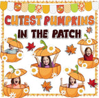 Thanksgiving Pumpkin Bulletin Board Fall Pumpkin Classroom Decorations Autumn by ojustbeok