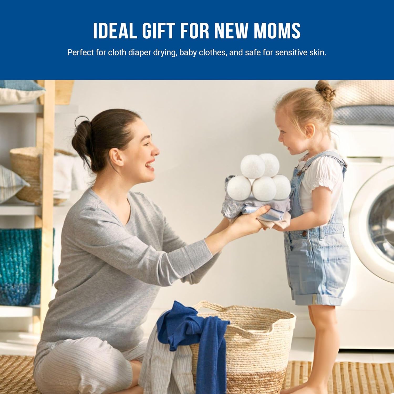 Ezhippie Quality Wool Dryer Balls - 4 XL Pack - 1000+ Loads - Pure Organic Wool - Reusable Natural Fabric Softener Perfect with Essential Oils, Reduce Clothing Static and Wrinkles