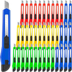 40 Pack Utility Knife Box Cutter Retractable, 9mm Snap-Off Box Cutters by TIFICAL