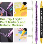 24 Metallic & 24 Acrylic Paint Markers Pens - Image 3