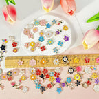 352 Pcs Assorted Charms for Jewelry Making, Mixed Enamel KC Gold Alloy Letter - Image 4