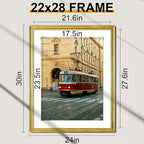 Vittanly 22x28 Picture Frames Set of 2, Ornate Vintage Photo Frame - Image 3
