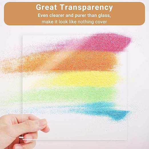 Enoin 4pcs 6 x 8 Inch Clear Acrylic/Plexiglass Sheet 0.060" 1/16 Inch Thick - Image 4