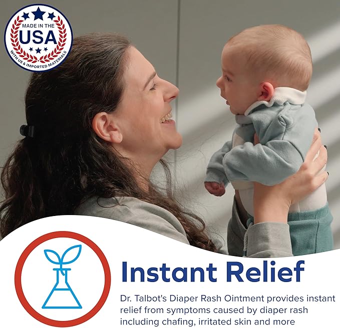 Dr. Talbot's Maximum Strength Diaper Rash Ointment - 1 oz - Zinc Oxide Skin Protectant with Peruvian Balsam - Treats and Prevents Rash