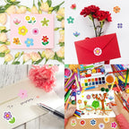 400Pcs Flower Foam Stickers Assorted Spring Summer Colorful Flower Shaped - Image 4