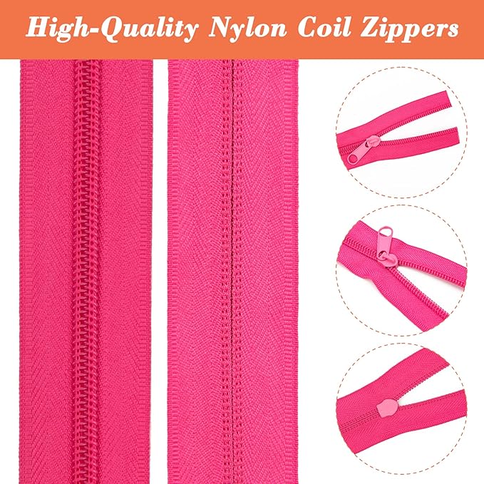 45 Yards 15 Colors #5 Nylon Coil Zippers - Image 3