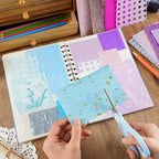 160 Sheets Textured Scrapbook Paper & Mesh Fabric Assorted Set | 10 Mixed - Image 5