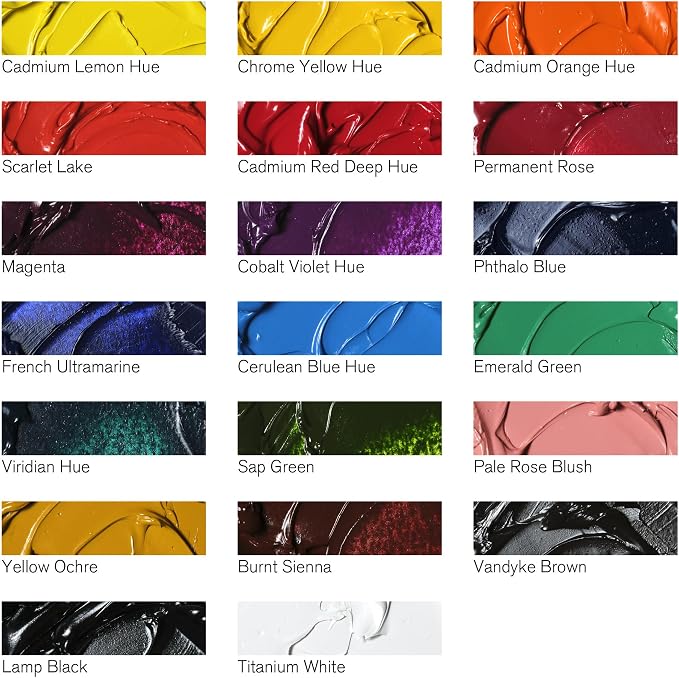 Winsor & Newton Winton Oil Color Paint Set, 20 x 12ml Tubes - Image 2