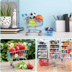 134pcs Mini Shopping Cart Basket Miniature Food Drink Bottle Supermarket Metal - Image 4