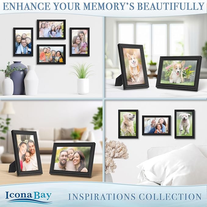 Icona Bay 4x6 Picture Frames, Beautifully Detailed Molding, Contemporary - Image 4