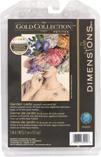 Dimensions 70-65209 Garden Lady Counted Cross Stitch Kit, 18 Ivory Aida by DIMENSIONS