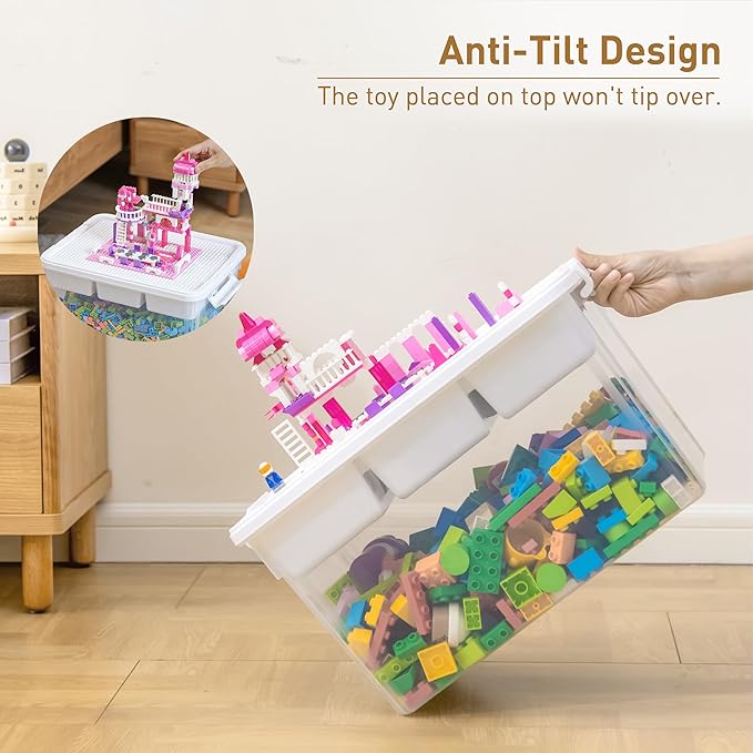 Citylife 17 QT Plastic Storage Bins Clear Storage Box - Image 9