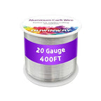 20Gauge Silver Aluminum Crafts Wire 400FT, by ouwinway