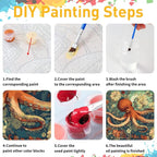 Octopus Paint by Numbers for Adult, Octopus Paint by Numbers Kit for Adults - Image 9