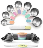 Spring Chef Magnetic Measuring Cups & Spoons Set of 15, Pastel | Stackable by SpringChef