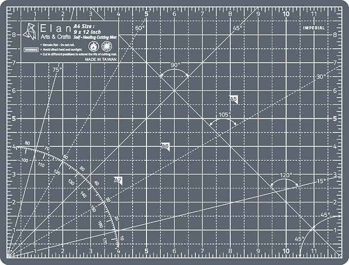 Elan Cutting Mat A4 Gray, Self Healing Cutting Mat 9x12 Inch, 5-Ply Craft Board - Image 2