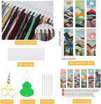 NEGEKFKX 6 Pcs Landscape Cross Stitch Bookmark Kit - Image 2