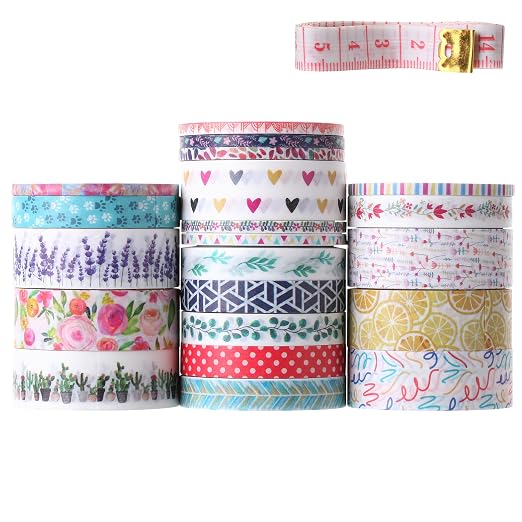 Mr. Pen- Washi Tape Set, 21 Rolls, Floral | 5 Yards/Roll, Washi Tape - Image 6