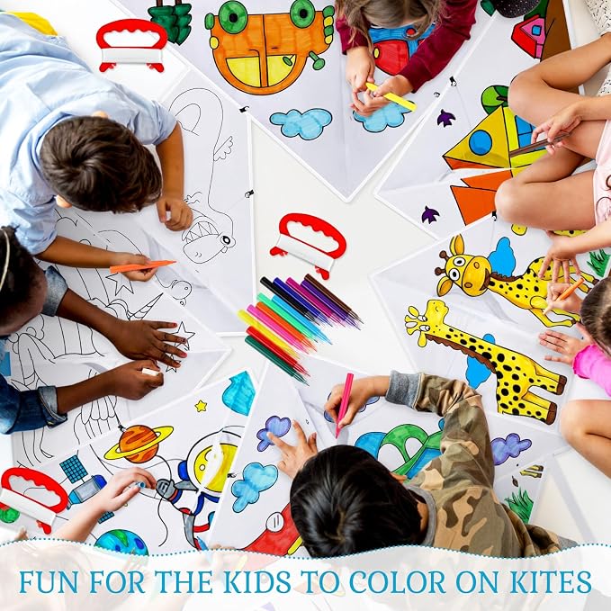 Libima 120 Pack Large Kites for Kids and Adults Bulk 39.4 Inch DIY Making Kit - Image 4