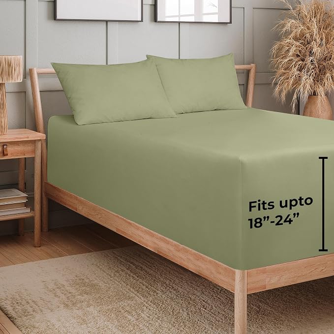 Royale Linens Extra Deep Pocket Full Fitted Sheet Only - Image 2
