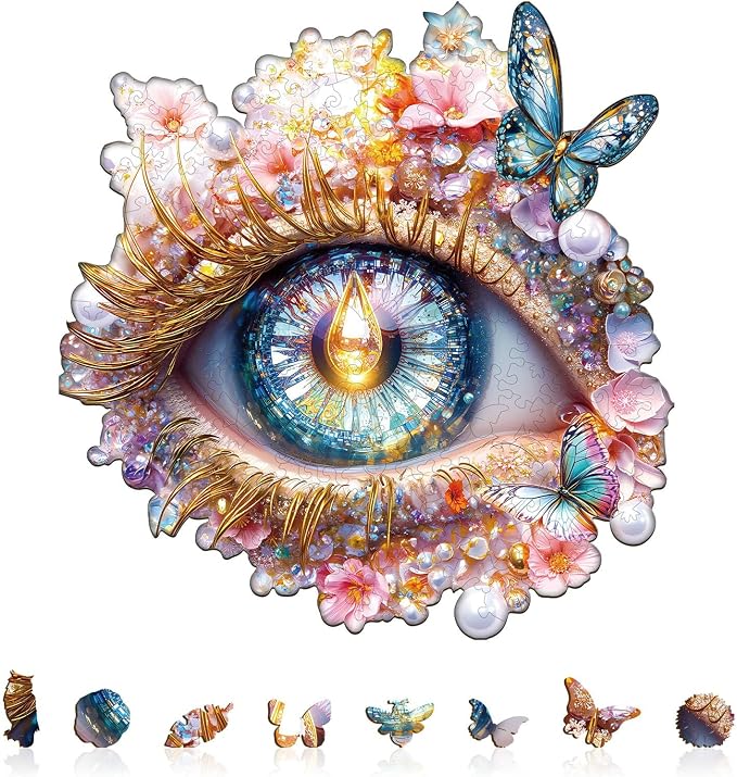 Eden Eye Puzzles Adults Gifts Wooden 90 Pieces 8.5 * 7.8in by Jollitot