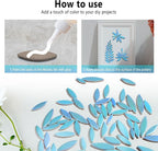 Yoption Petal Mosaic Tiles for Crafts, 200g Flower Leaf Ceramic Tiles Pieces - Image 7