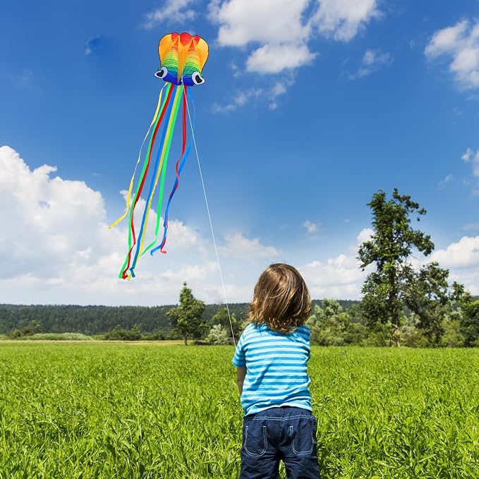 Xida Octopus Kite for Kids Ages 4-8, Professional Kites for Beginners and Adults - Image 3