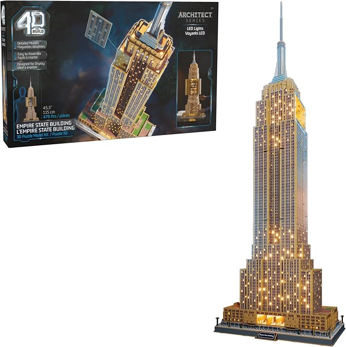 4D Build, Architect Series Empire State Building 3D Model Kit by 4DBuild