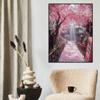Flowers Diamond Art Kits for Adults, Full Drill Pink Diamond Painting Kits for - Image 2